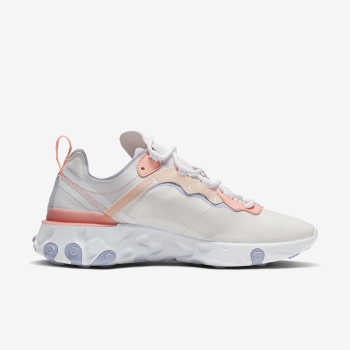 Nike React Element 55 - Sneakers - Pink/Lilla/Pink/Lyseblå Koral | DK-69104